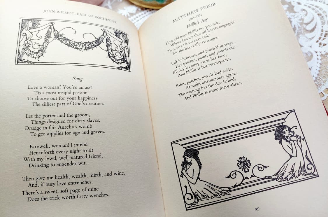 Vintage 아르누보풍 삽화 가득한 아름다운 빈티지 앤틱 시집 상품이미지5