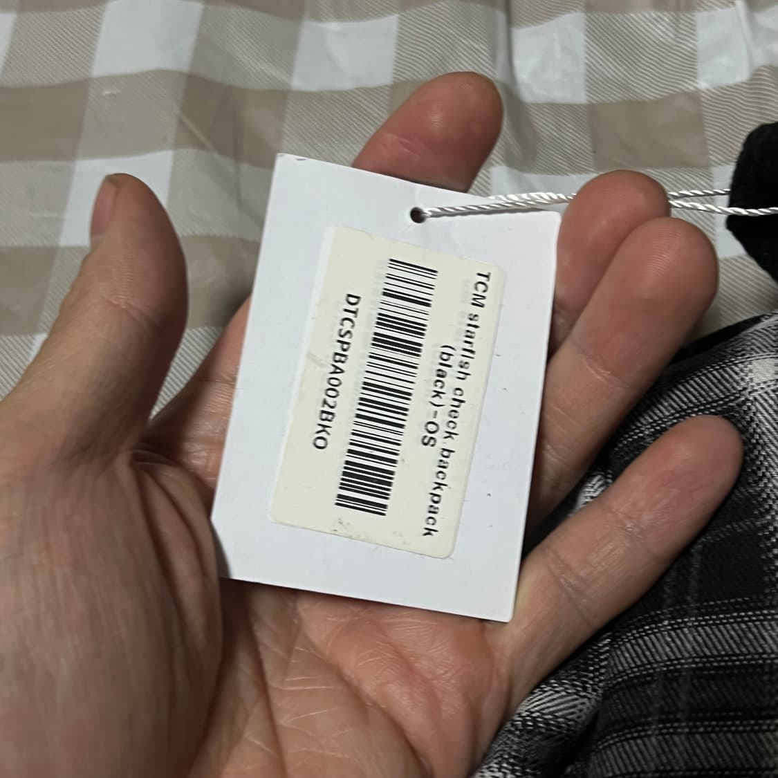 더콜디스트모먼트 백팩 OS 빈티지 체크 패치 별 블랙 상품이미지4