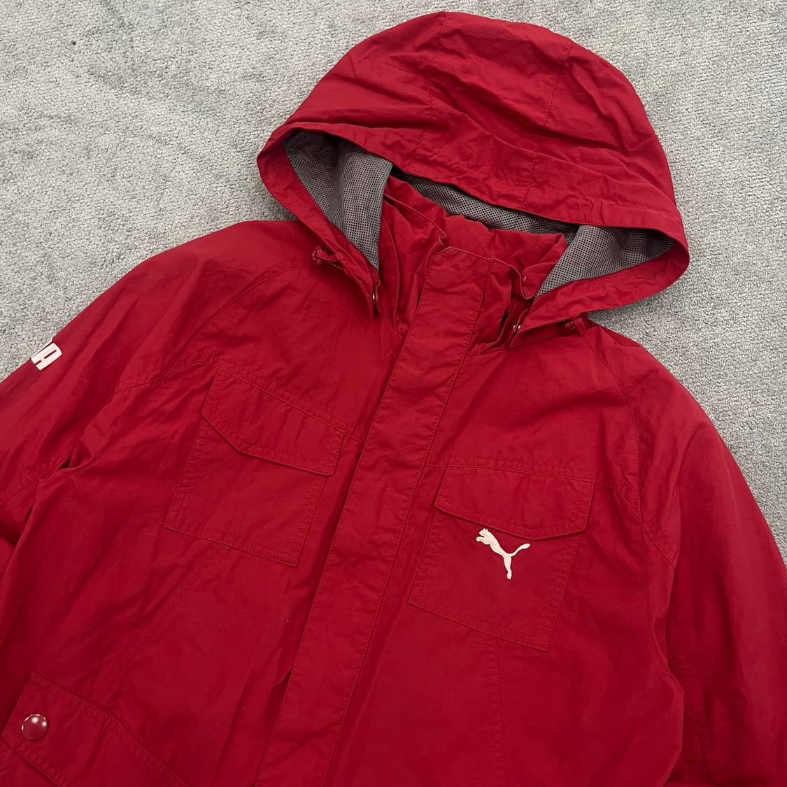 M 푸마 레드 후드 바람막이 자켓 상품이미지2