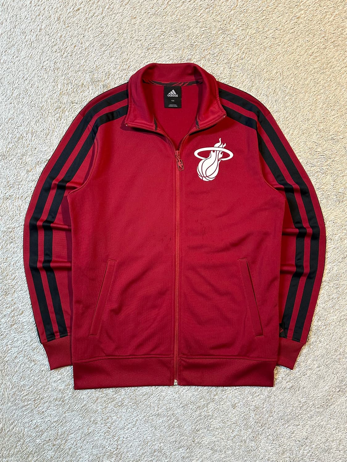 희귀) 아디다스 X NBA 마이애미 히트 트랙탑 져지 버건디 상품이미지1