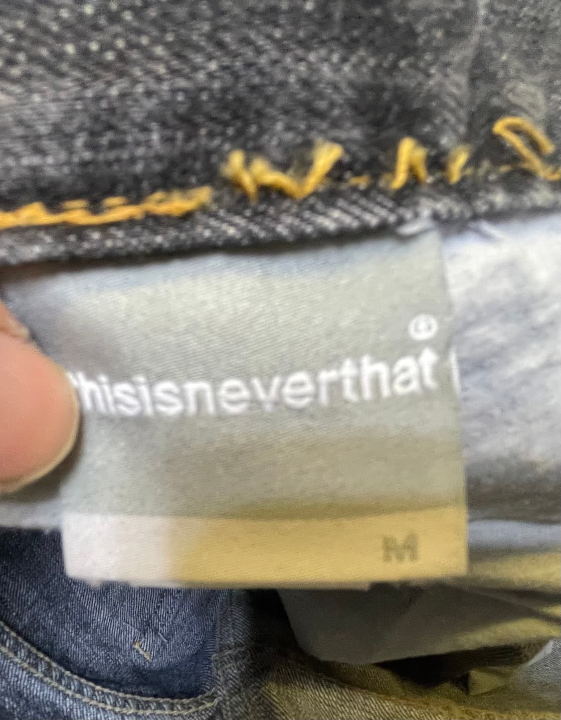 디스이즈네버댓 투톤 데님 팬츠 M 상품이미지2