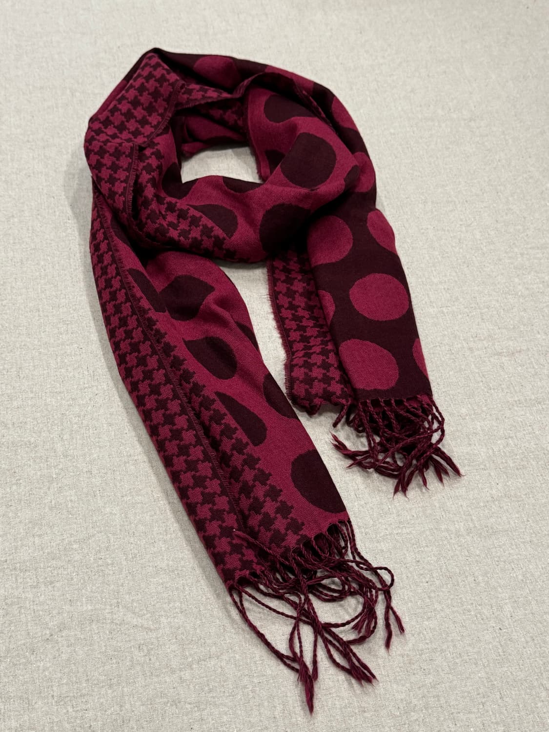 요지야마모토 뿌르옴므 믹스 도트 머플러 상품이미지2