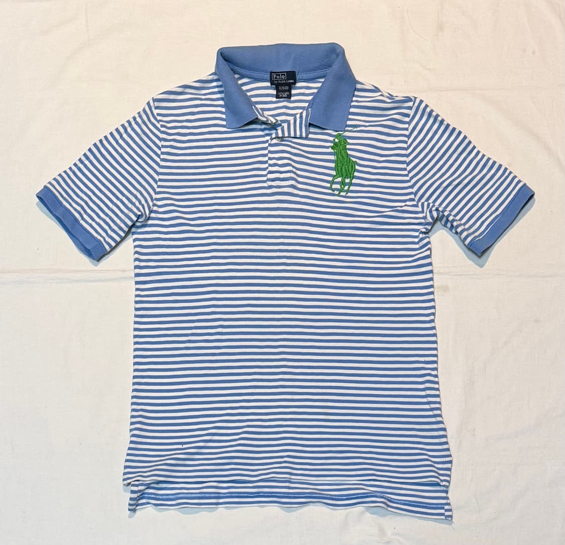 폴로 랄프로렌 빅포니 치프키프 스트라이프 카라티 블루 상품이미지1