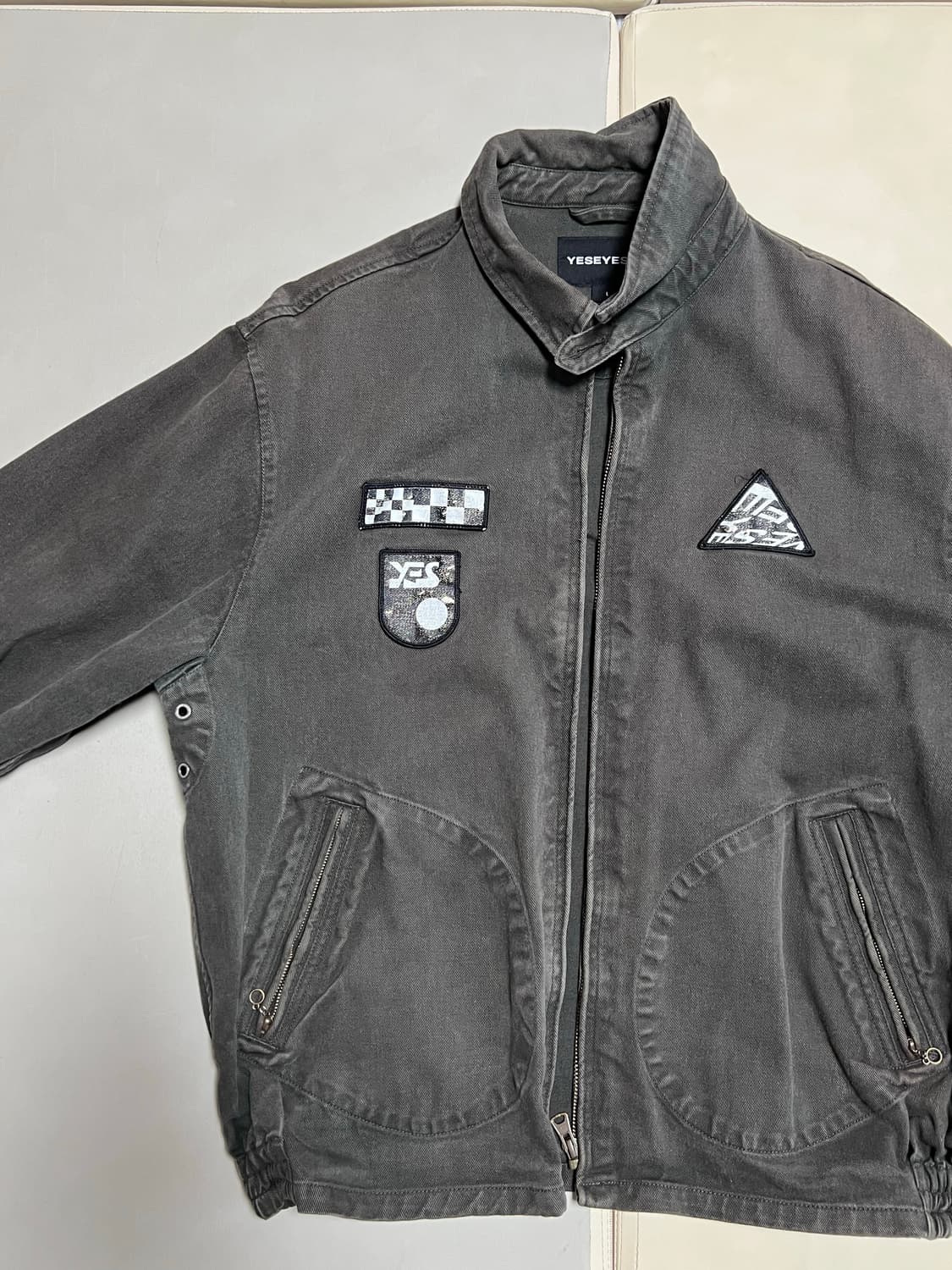 예스아이씨 Patched Zip Jacket Charcoal 사이즈 L 상품이미지1