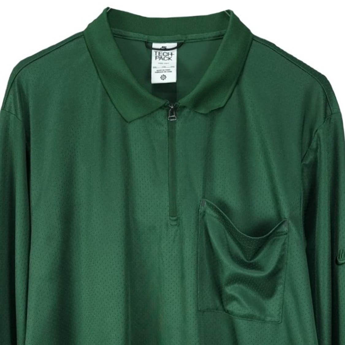 [나이키] 테크팩 시리즈 오버핏 지퍼 긴팔 카라티 그린 M19152 상품이미지4