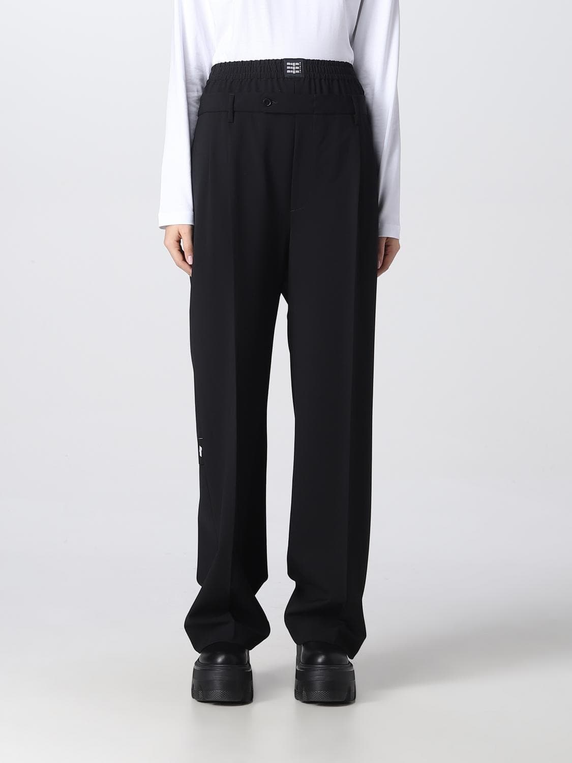 새상품) MSGM 더블 웨이스트 로고 슬렉스팬츠 L 블랙 정가60만원대 상품이미지1