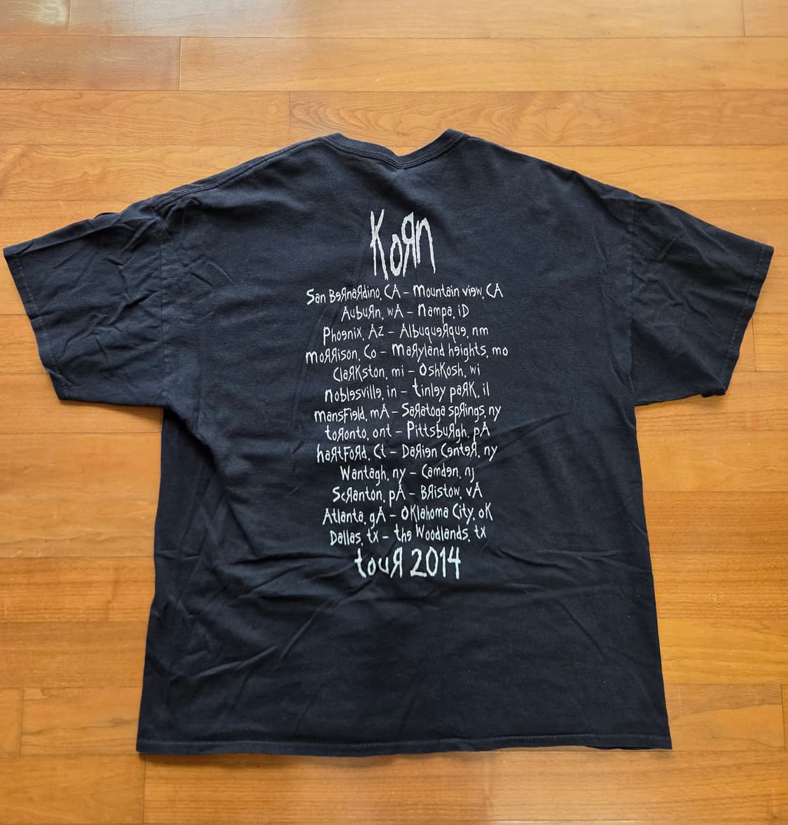 빈티지 korn 투어 티셔츠 [2xl] 블랙 상품이미지2