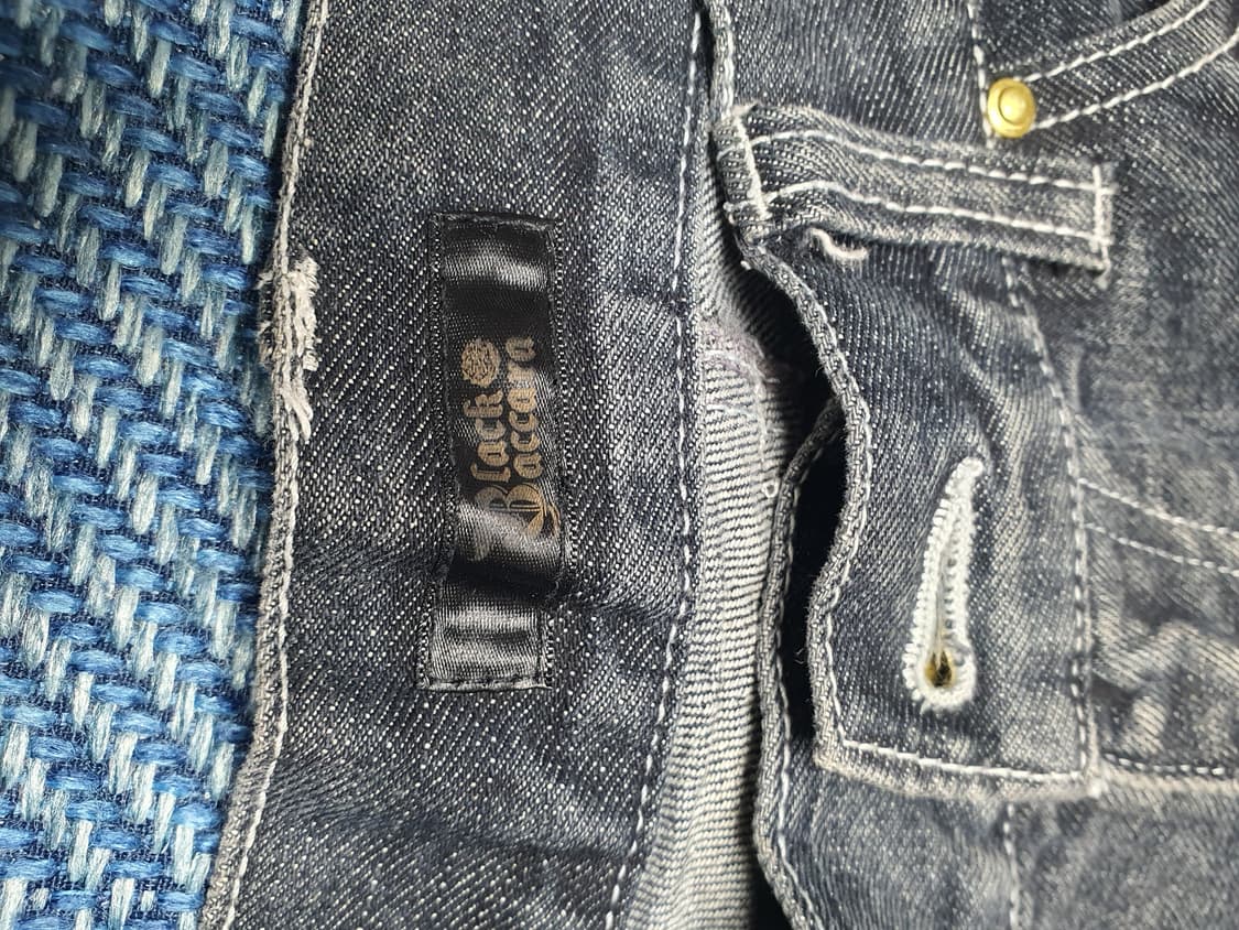 Black baccara glitter washed boot cut  상품이미지3