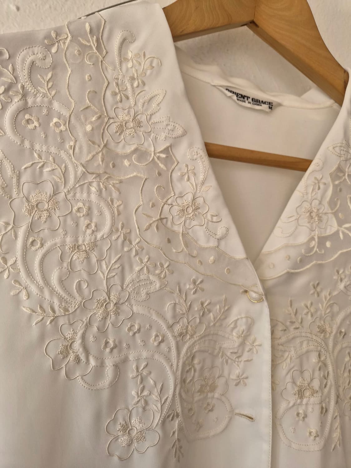 Orient grace 여성 빈티지자수실크블라우스 M사이즈 상품이미지6