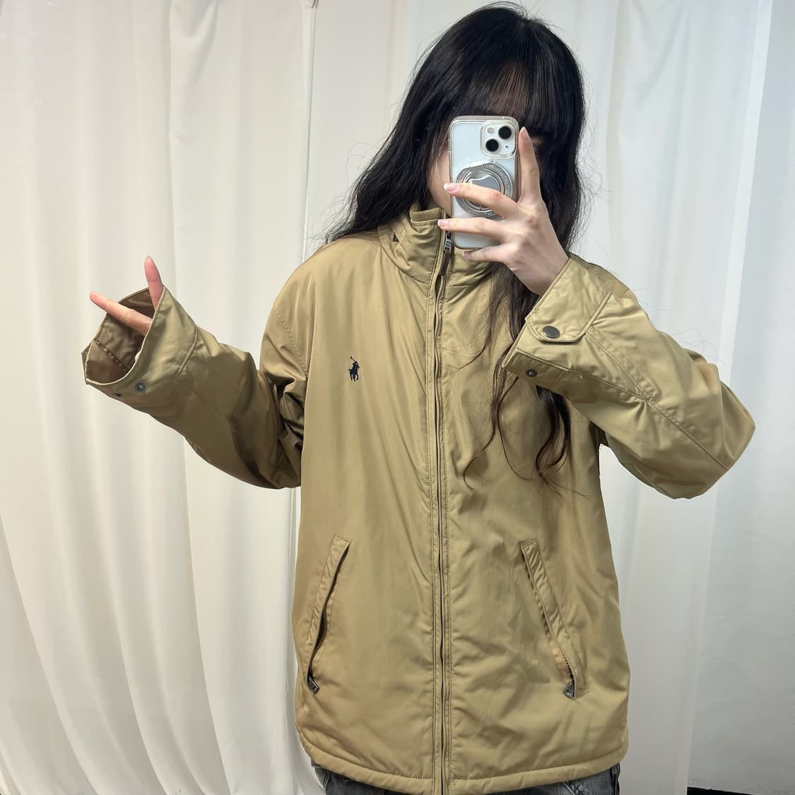 Polo Beige Fleece Perry Jacket 상품이미지2