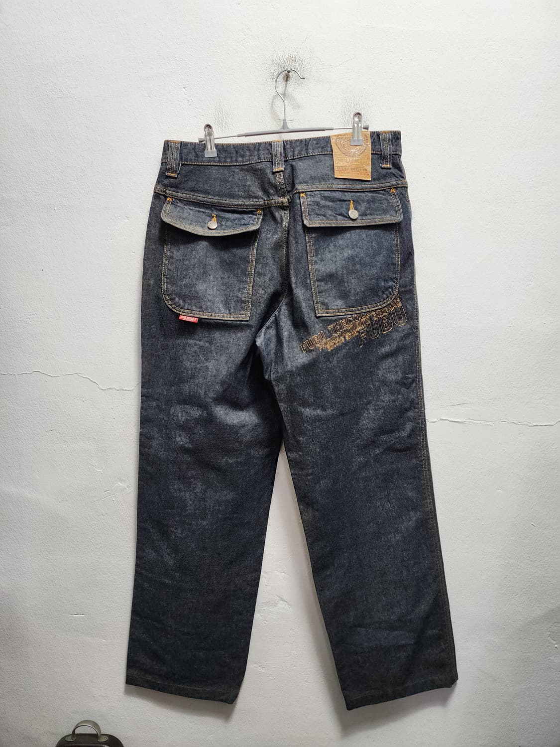 FUBU 푸부 데님 레터링자수 생지 청바지 상품이미지2