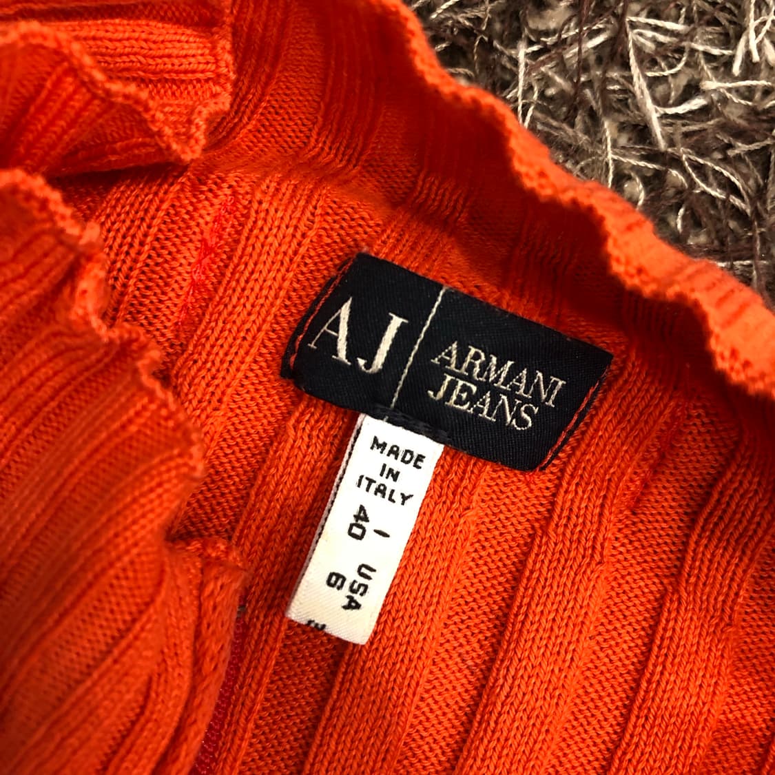 아르마니 진 여성 투웨이 슬림핏 니트 집업 상품이미지6