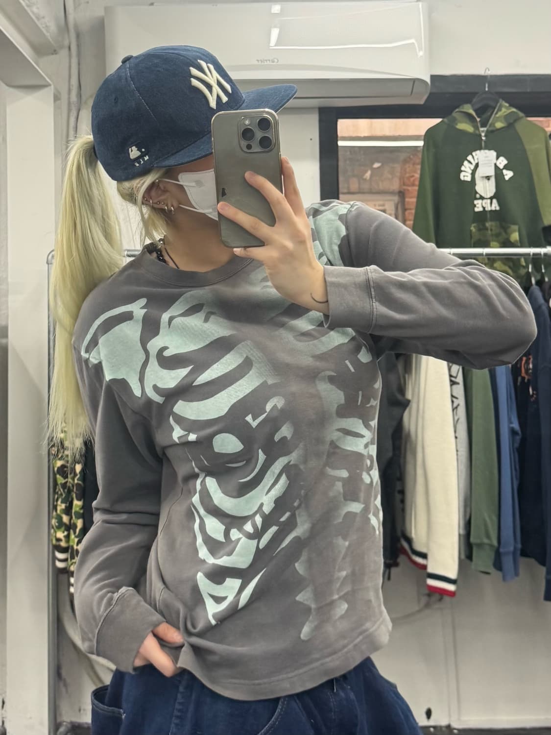 밴슨 레더 본 워시드 롱슬리브 상품이미지5