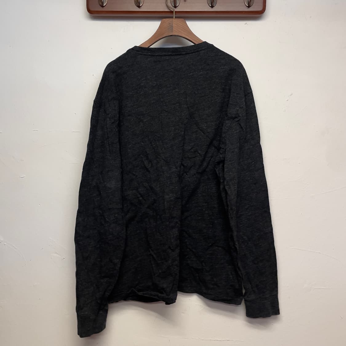 폴로 랄프로렌  블랙 롱 슬리브 티셔츠 (QR정품)  상품이미지4