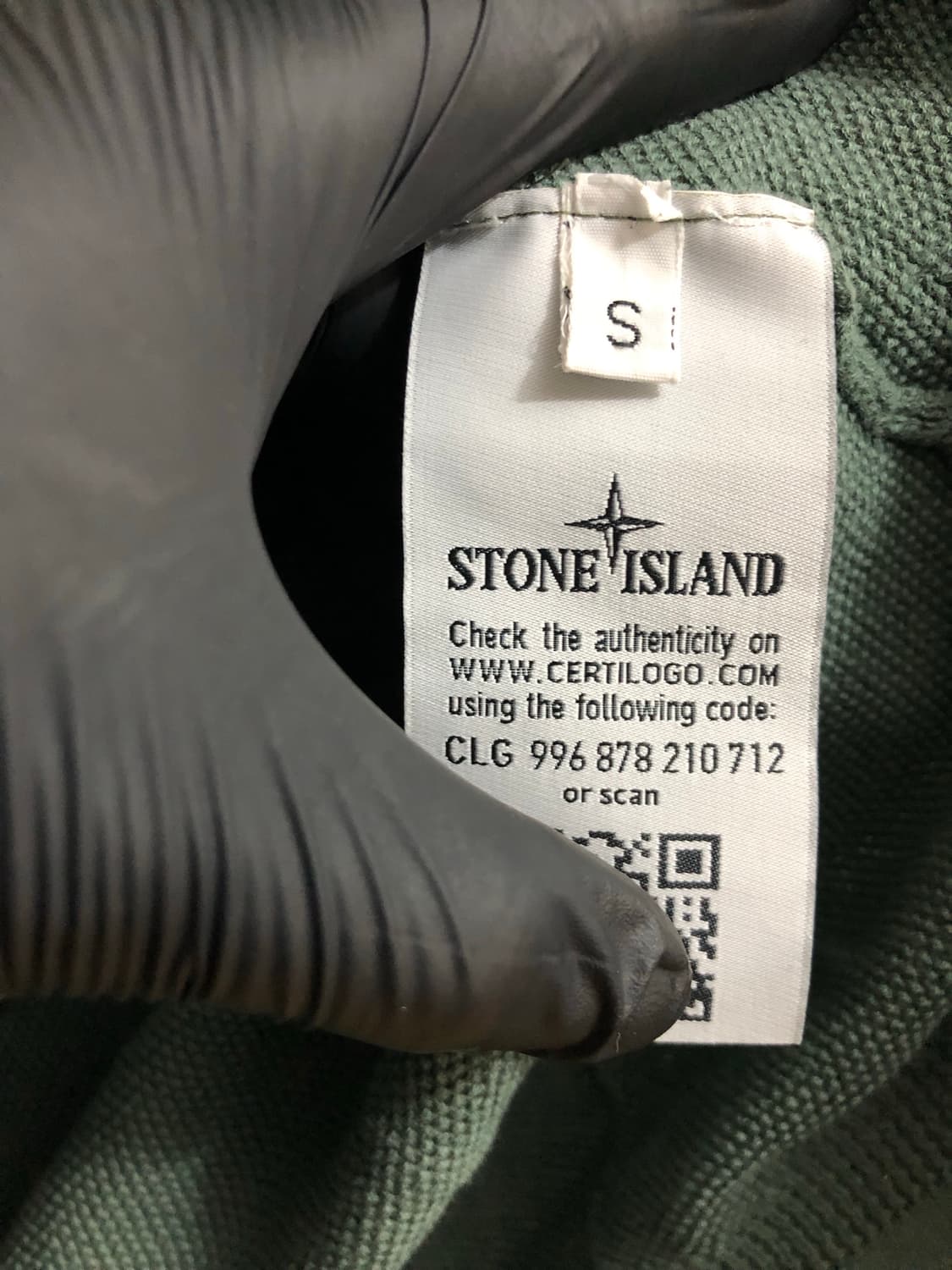 [S] 스톤아일랜드 와펜 패치 니트 에메랄드 상품이미지5