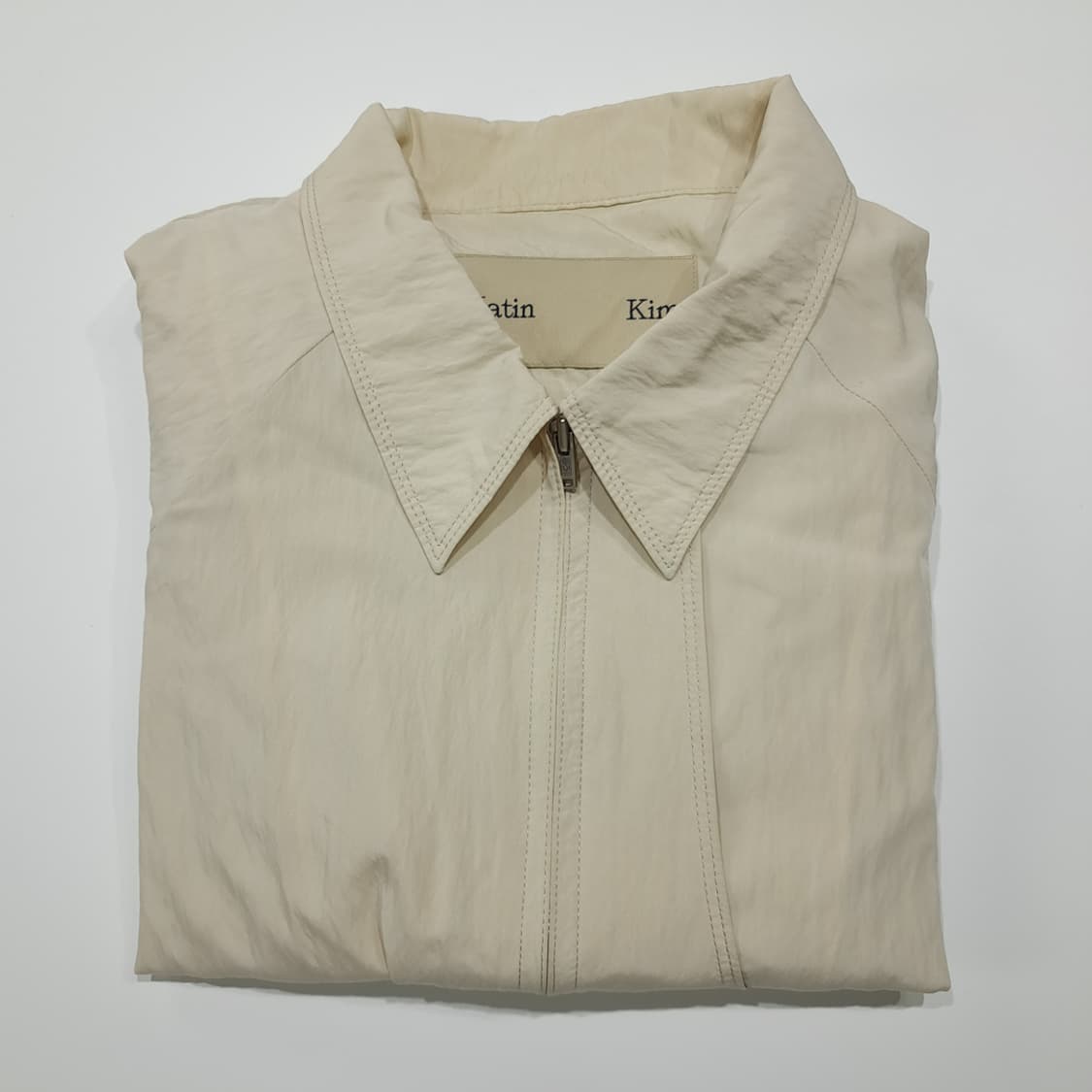 CK054 FREE 마땡킴 한국판  래글런 베이지 바람막이 자켓 상품이미지8