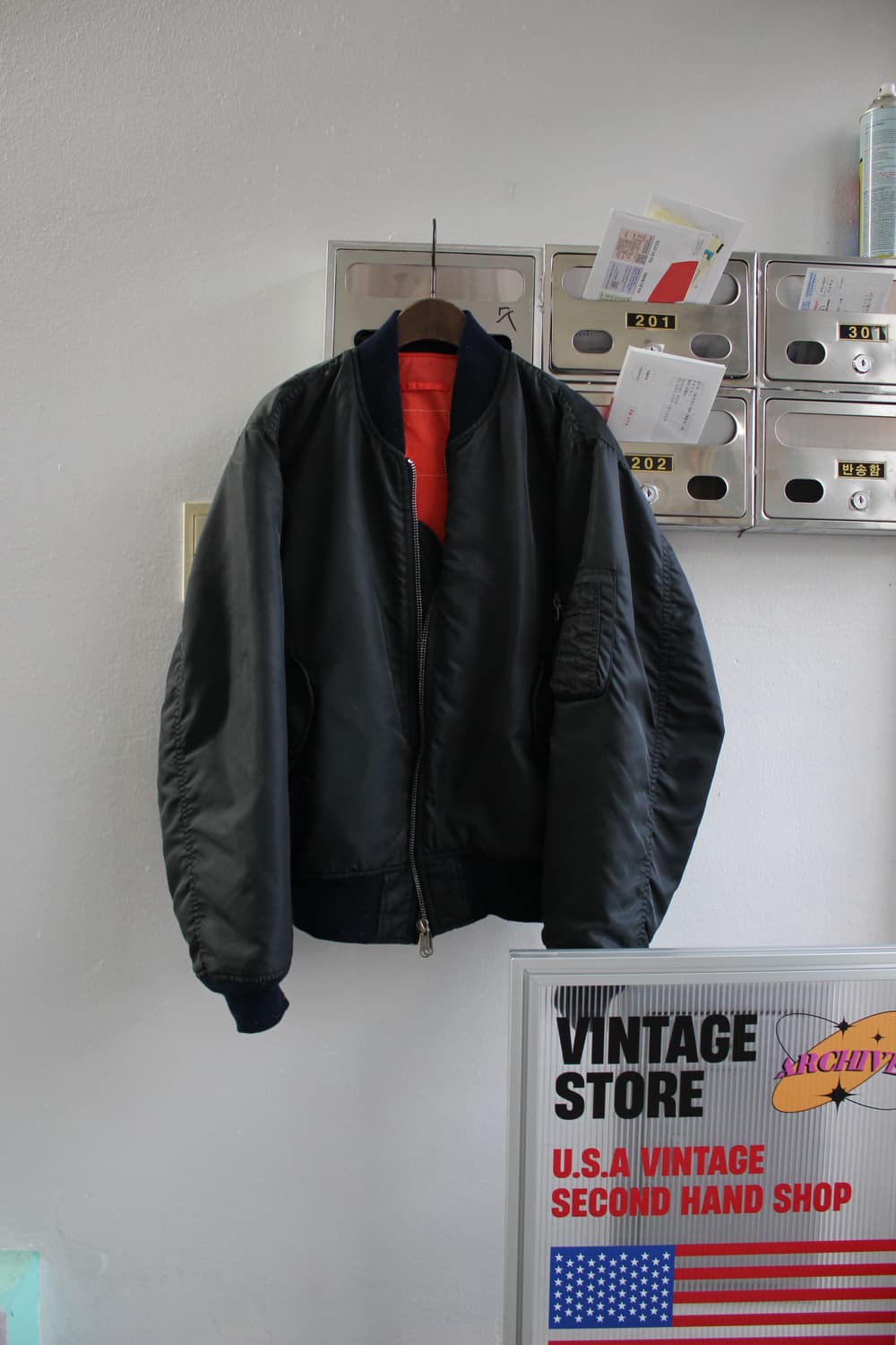 80s Air Wolf MA-1 USAF Flight Jacket 상품이미지4