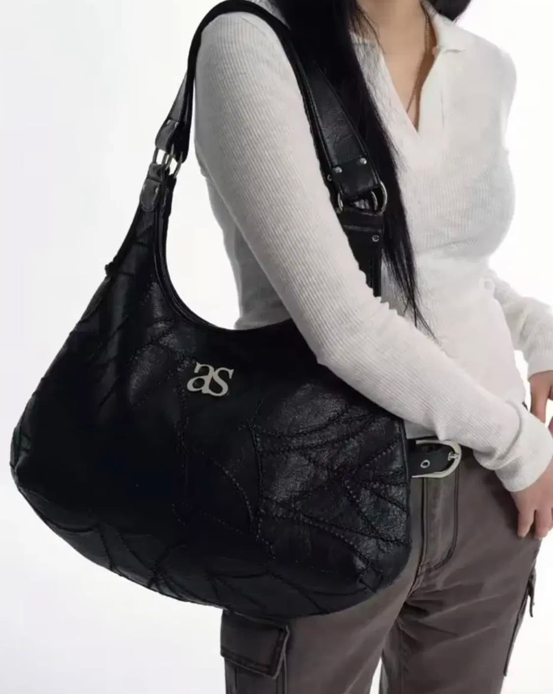 ason 애즈온 베키 숄더백 블랙 BECKY SHOULDER BAG 상품이미지2