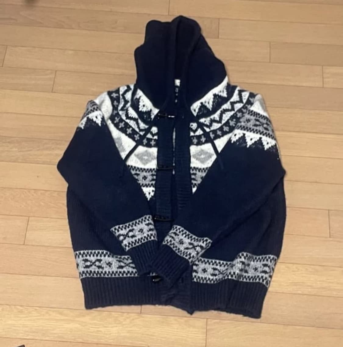 라퍼지스토어 에스닉 후드 니트 가디건 상품이미지2