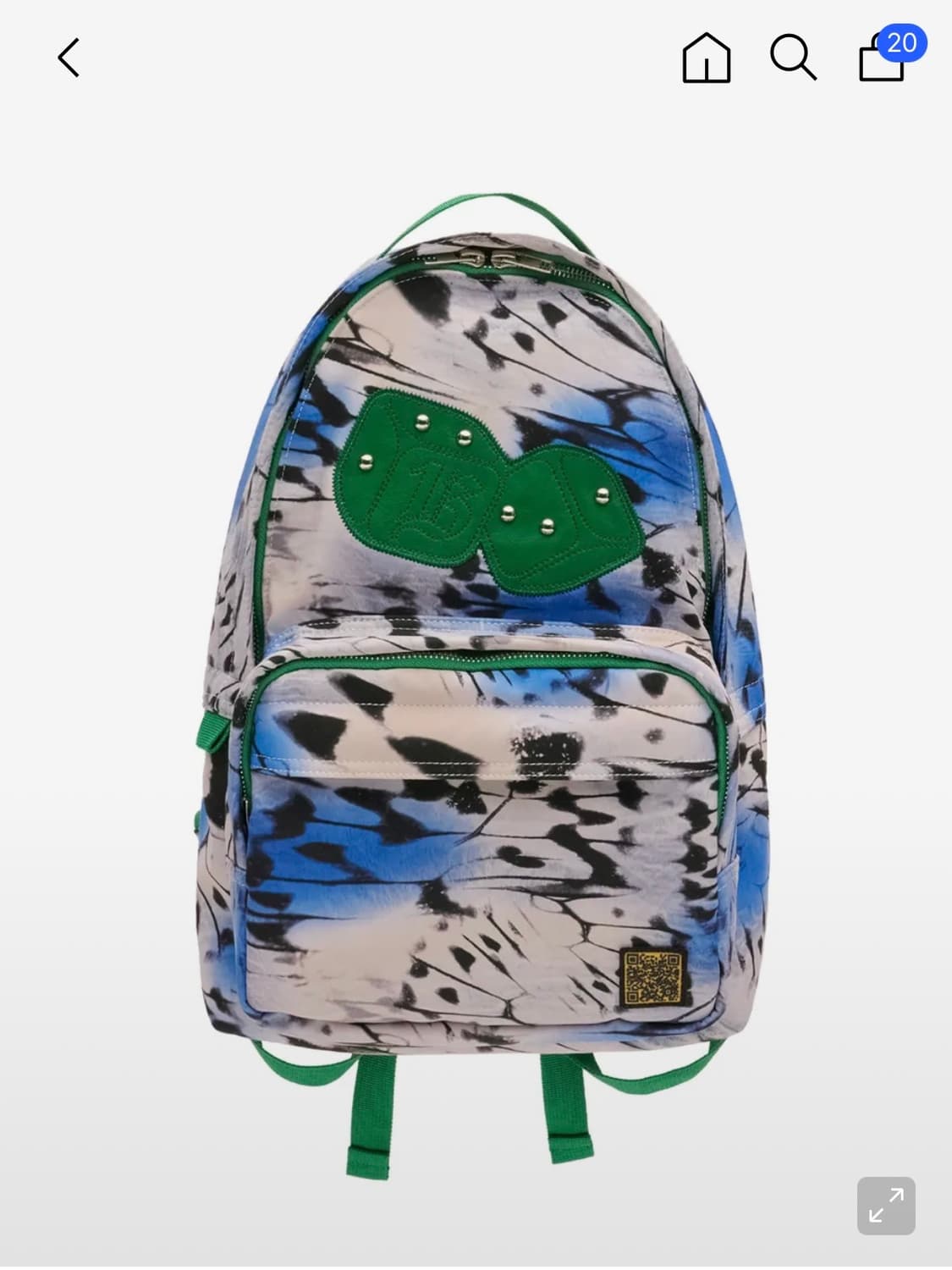 Butterfly Applique Backpack Blue 백팩 상품이미지1