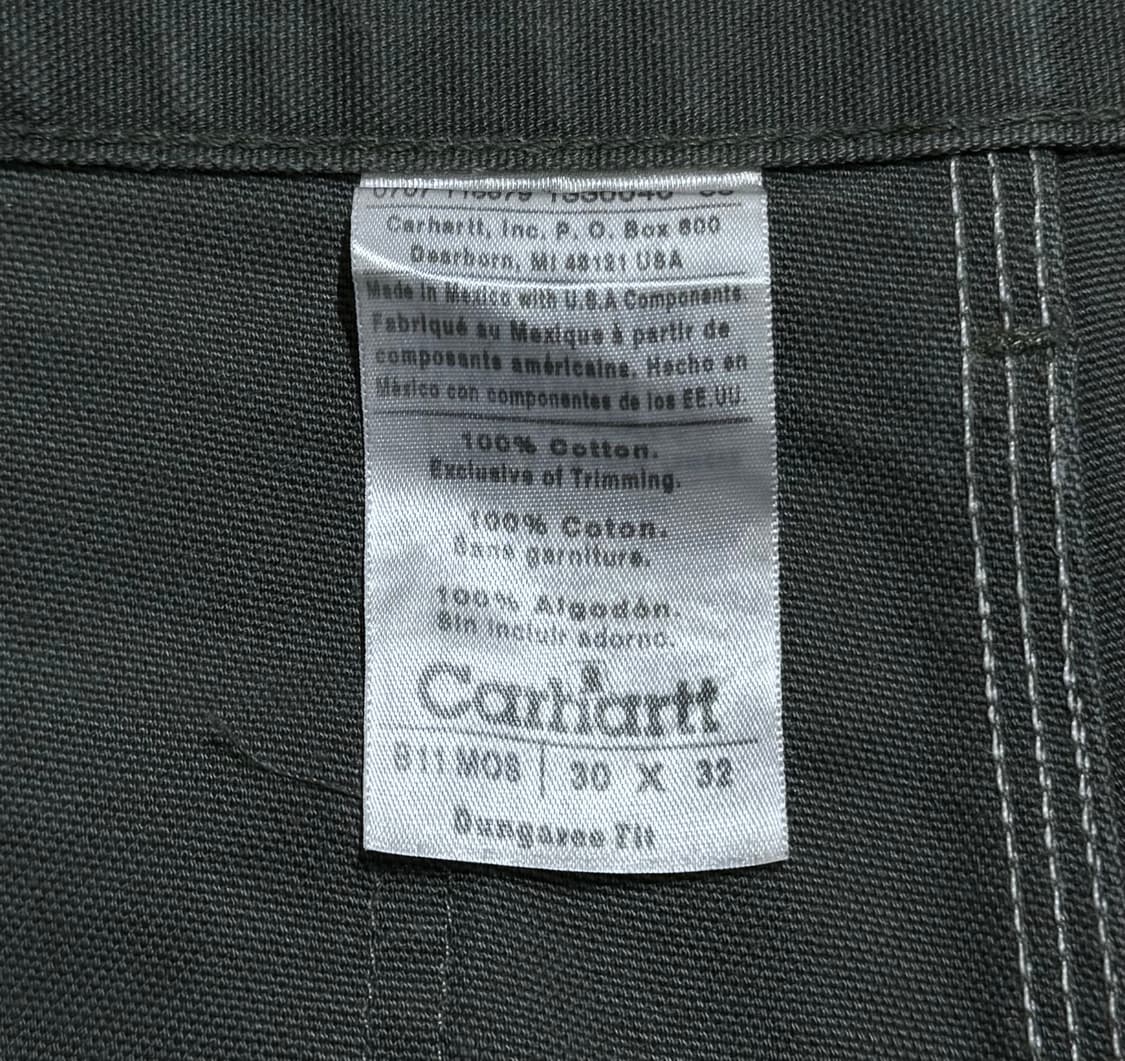 칼하트 B11 모스그린 싱글니 카펜터 워크 팬츠 상품이미지5