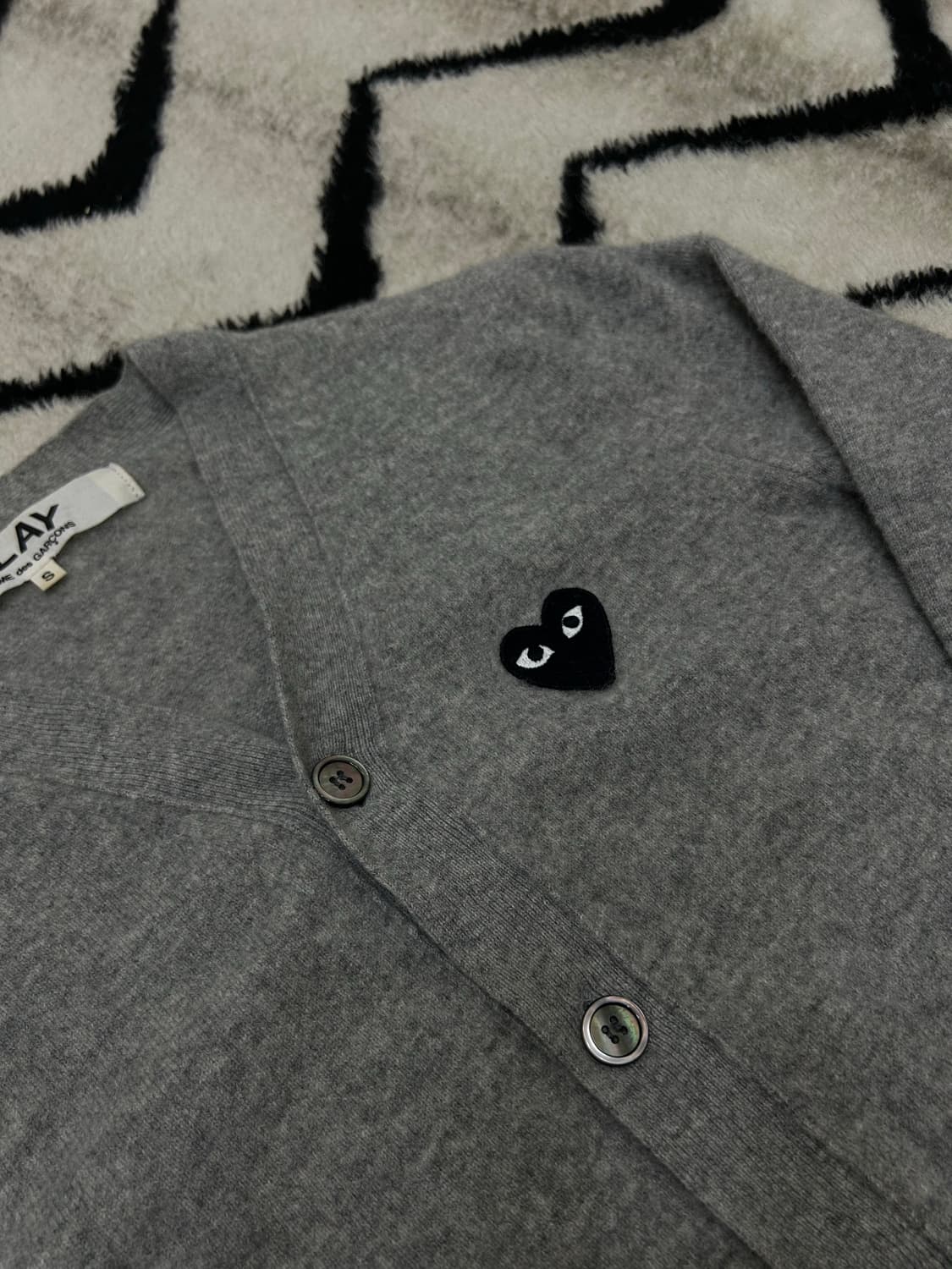 [S]꼼데가르송 블랙와펜 가디건/그레이/Az-N024 상품이미지1