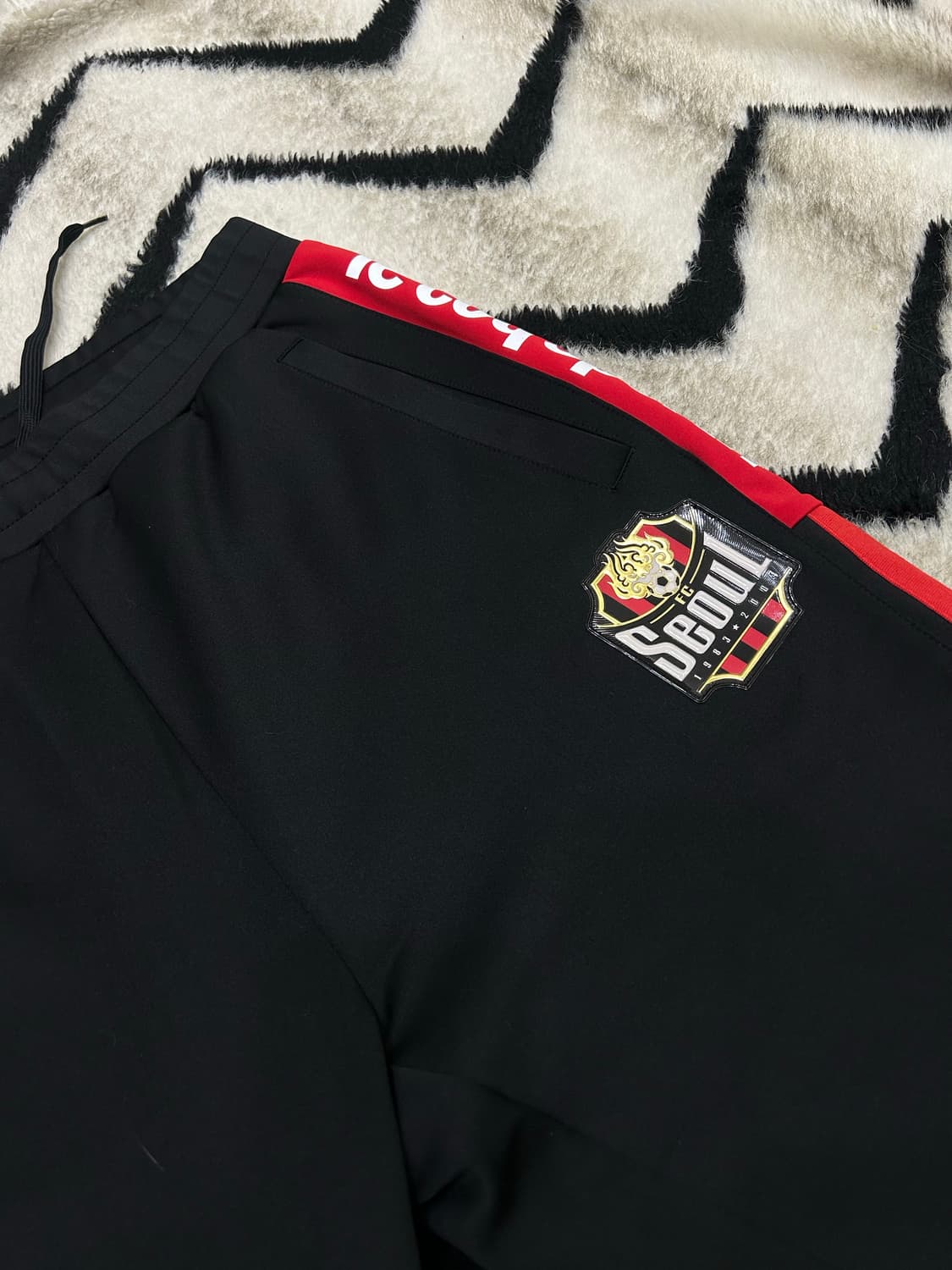 [XL]FC서울 트레이닝 팬츠/블랙레드 상품이미지1