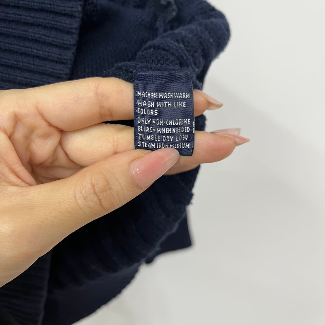 폴로 랄프로렌 골드 포니 네이비 꽈배기 니트 집업 상품이미지6