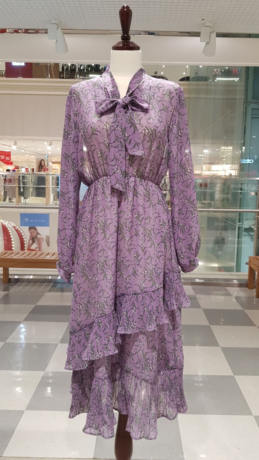 [culture call] 2단 시폰 원피스 (violet) 상품이미지1