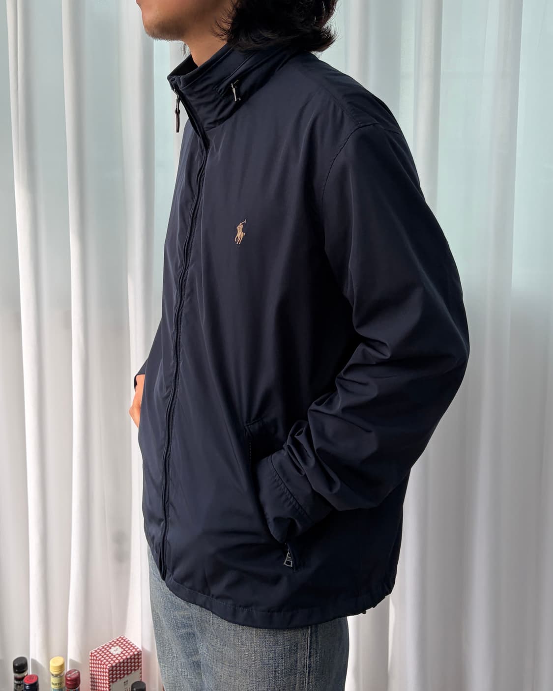 [XL]폴로 랄프로렌 폴리쉘 모크넥 바람막이 자켓 navy 상품이미지2