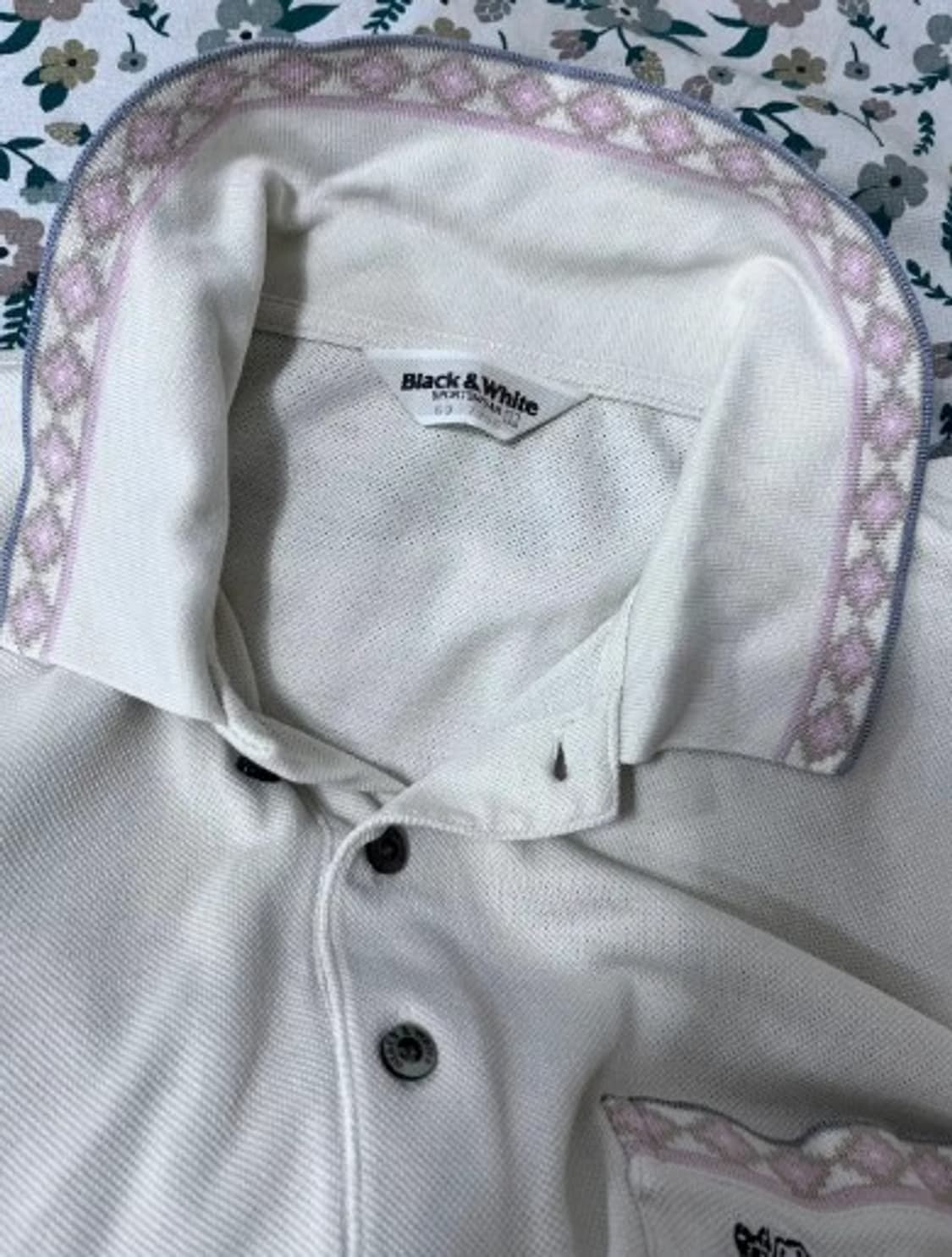 블랙앤화이트 남성 반팔PK티셔츠 L사이즈 상품이미지4