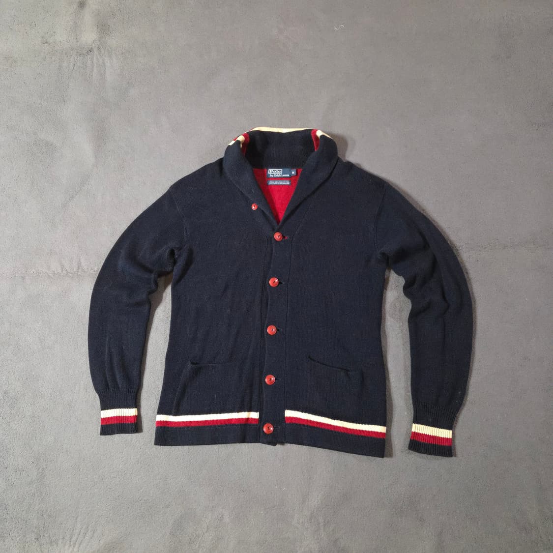 폴로 올아메리칸 피마코튼 숄 카라 가디건 M 상품이미지4