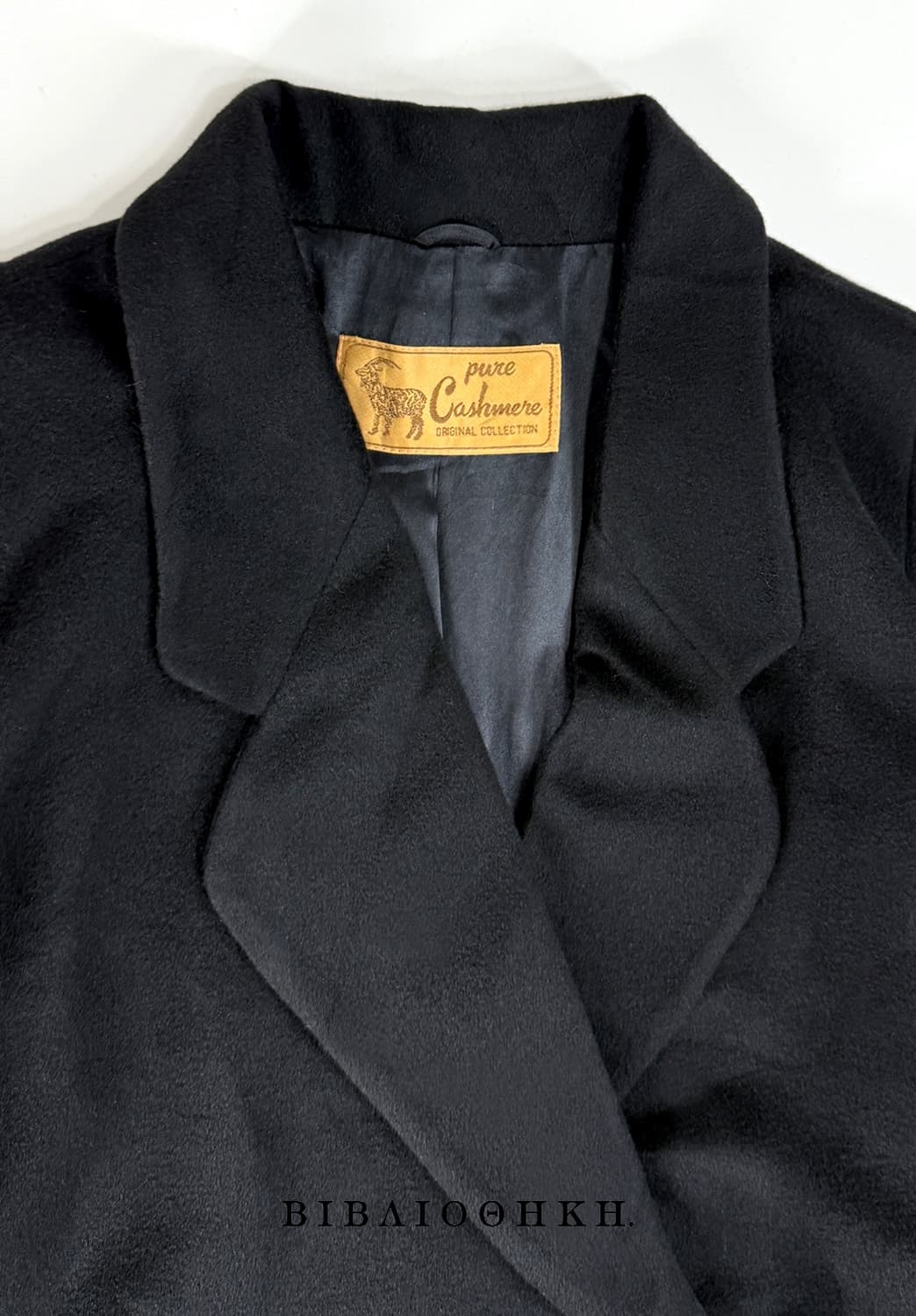 Japanese 캐시미어 검정 롱코트 상품이미지2