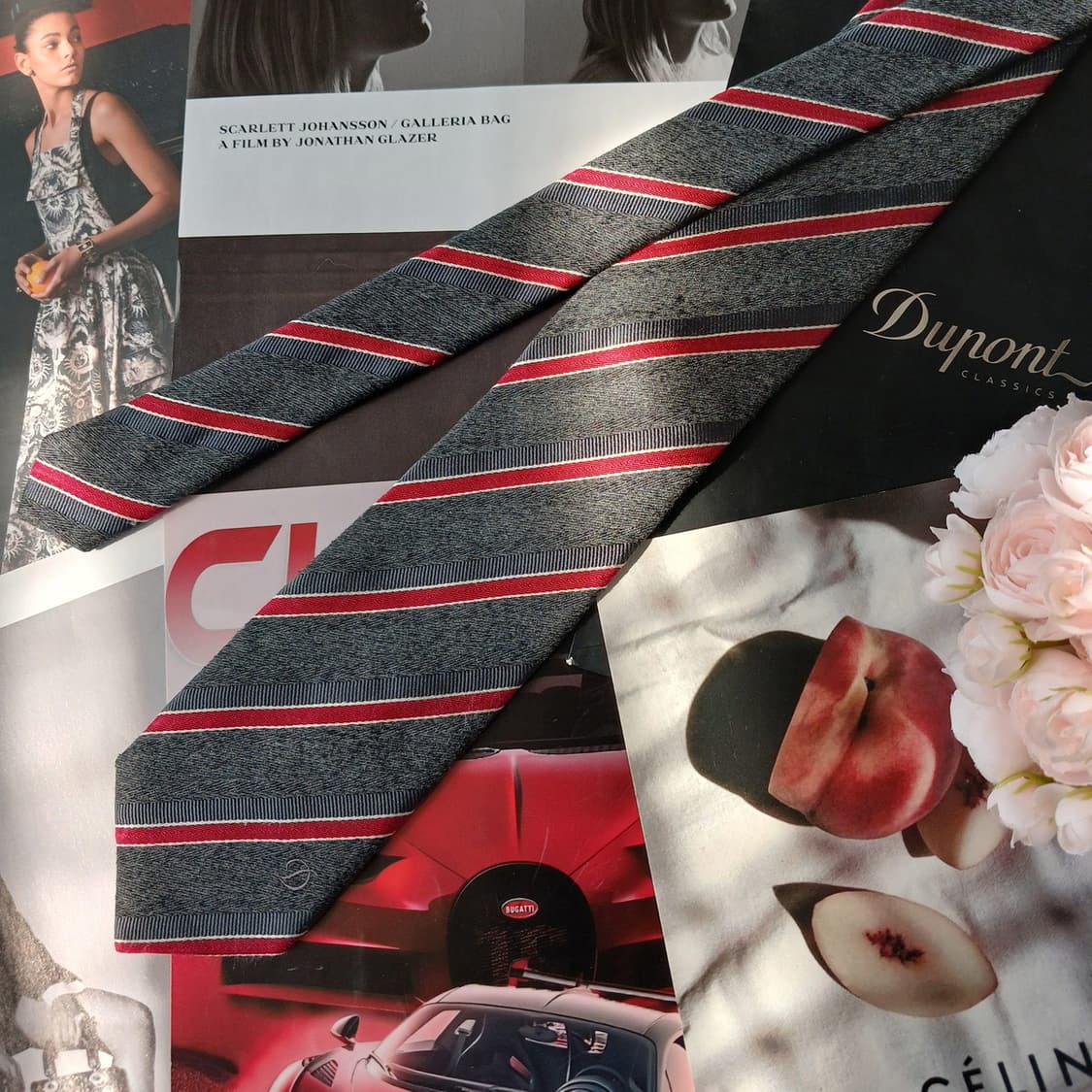 에스.티. 듀퐁 넥타이 그레이 스트라이프 8cm A+등급 A19830
 상품이미지7