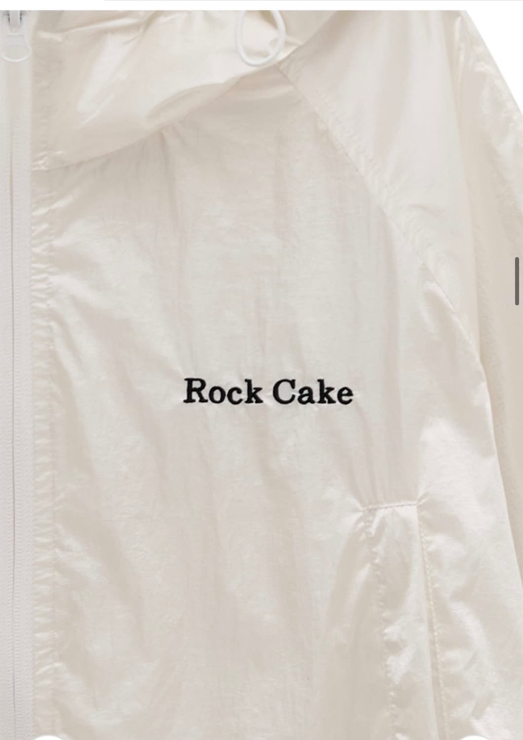 락케이크 Coated Crop Hoodie Jacket - White 상품이미지3