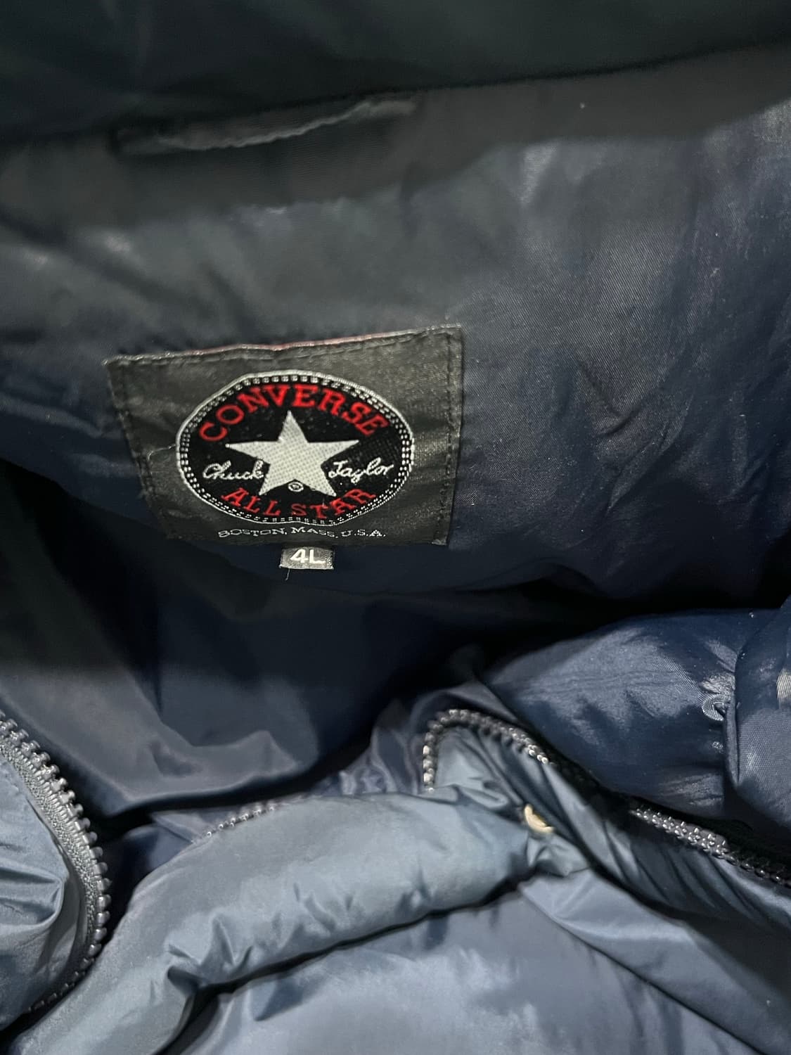 컨버스 네이비 빅 사이즈 패딩4L 상품이미지7