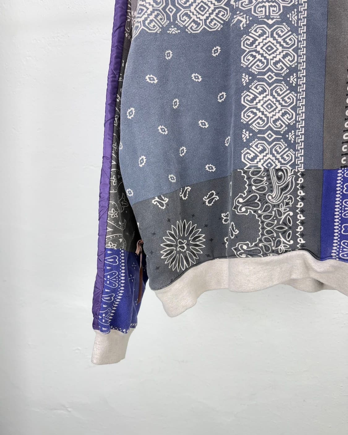 캐피탈 19aw 페이즐리 퀼트 크루넥 스웨트 포켓 코튼 셔츠 상품이미지4