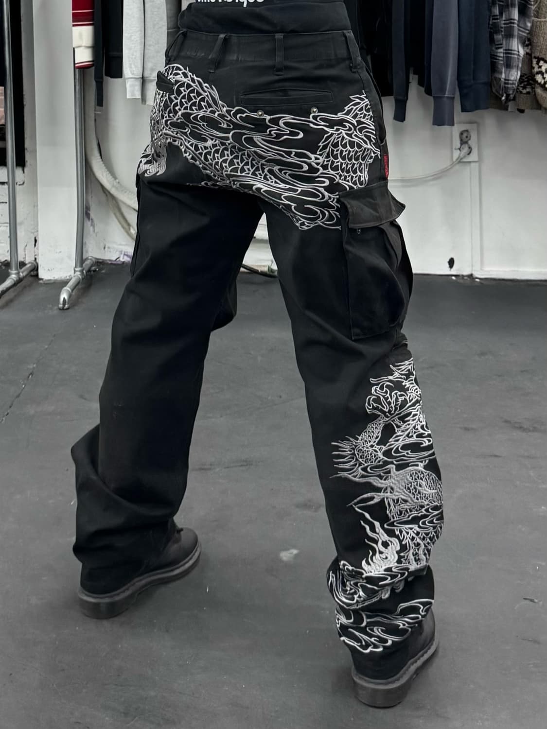 카라쿠리 타마시 오리엔탈 드래곤 카고팬츠 상품이미지5