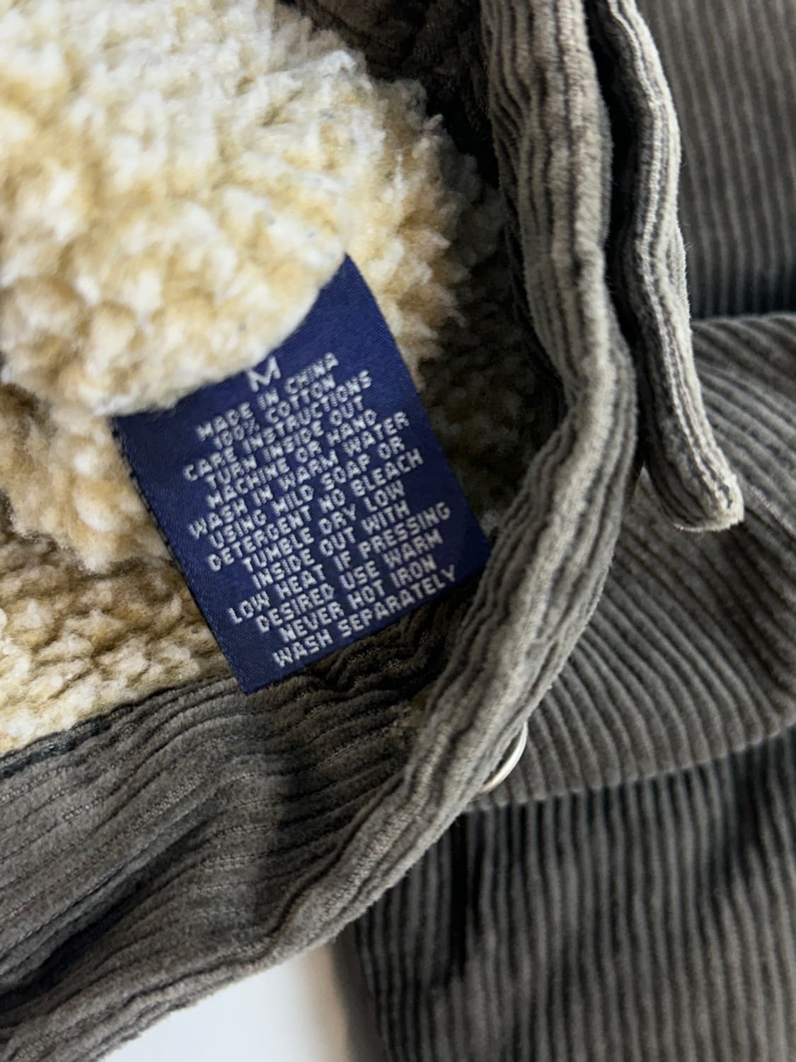 아르마니  코듀로이 쉐르파 트러커자켓 M 상품이미지4