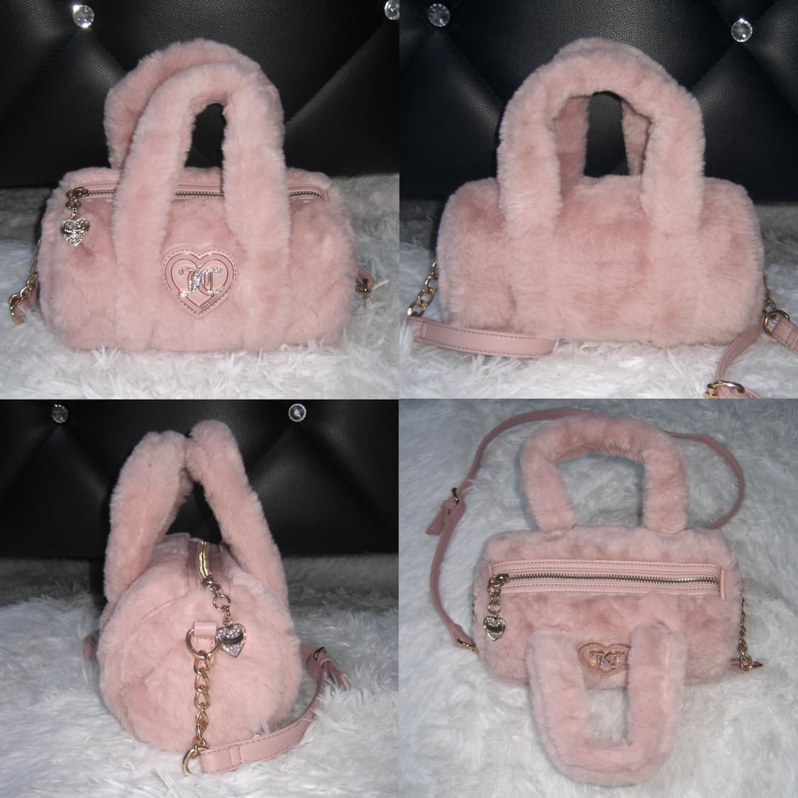 쥬시꾸뛰르 핑크 퍼 크로스백 가방 상품이미지2