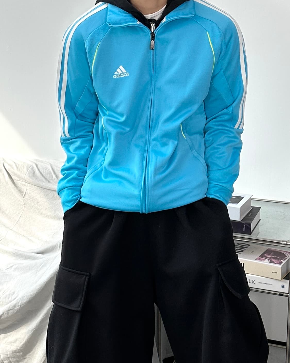 아디다스 스카이블루 트랙탑 져지 M 상품이미지1