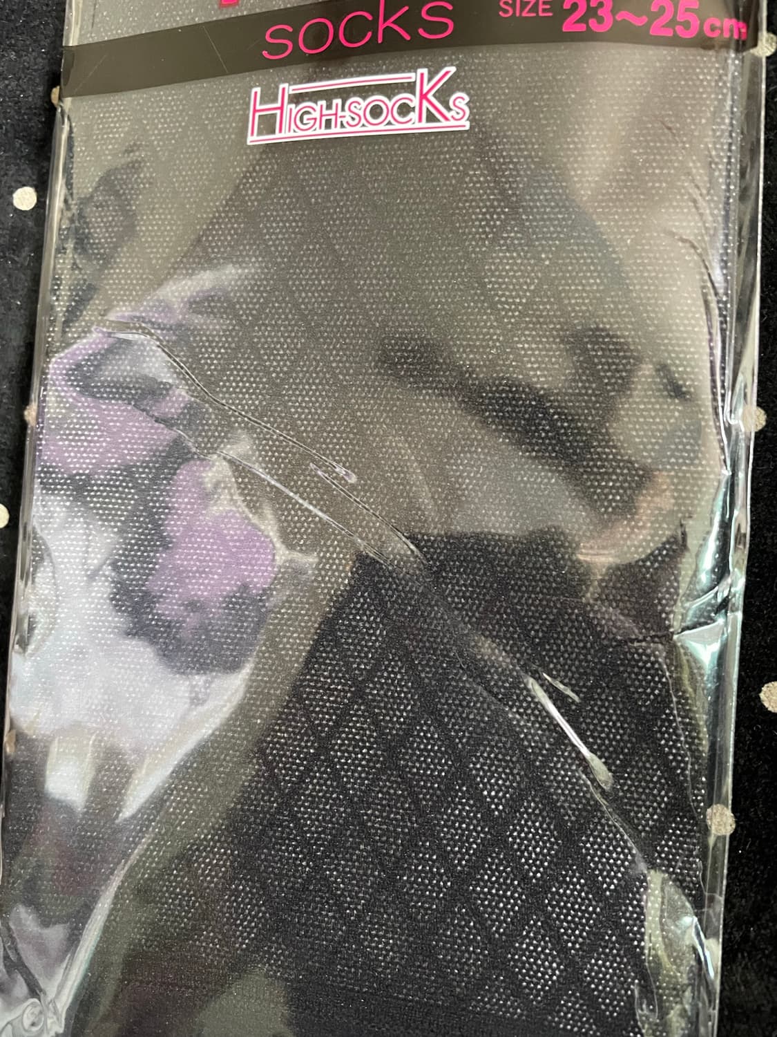     빈티지 다이아 패턴 니삭스 상품이미지4