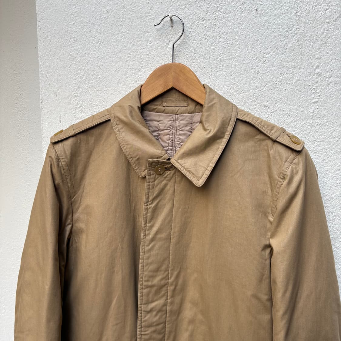 90s 피에르 까르뎅 퀼팅 견장 트렌치 코트 상품이미지2