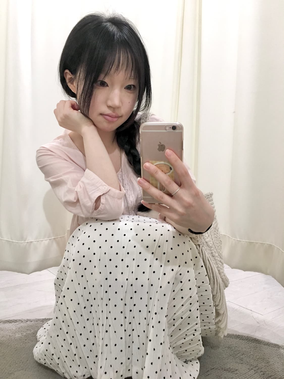Soft Pink Pintuck Blouse 상품이미지4