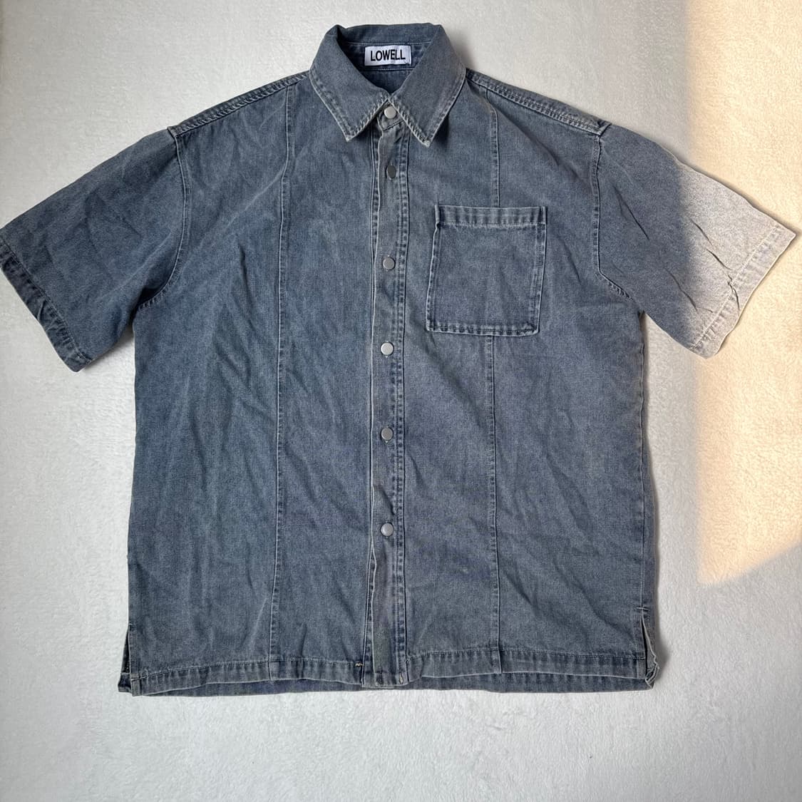 실측확인 빈티지 데님 반팔 자켓 0310T 상품이미지1