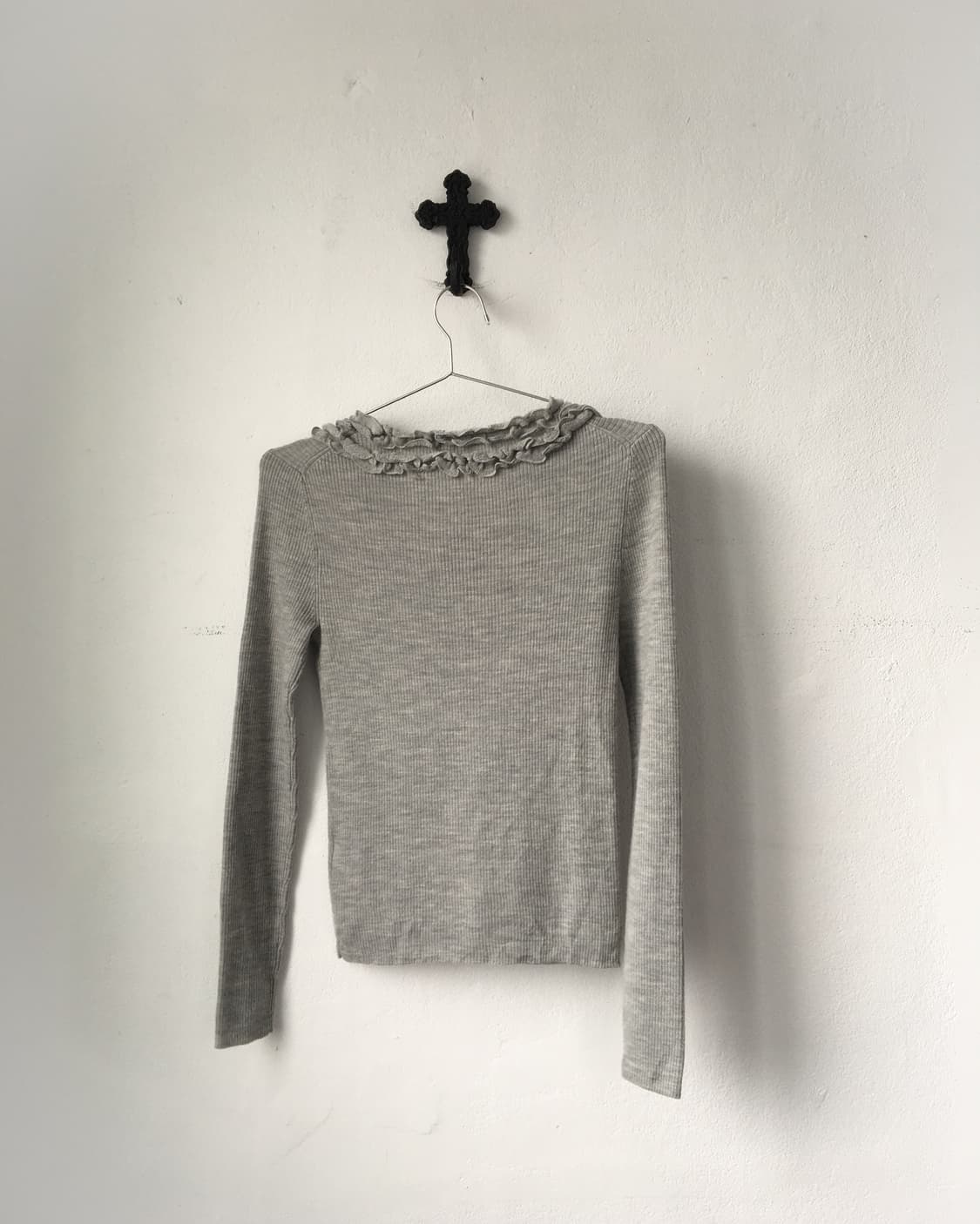 Frill point ribbed knit 상품이미지3