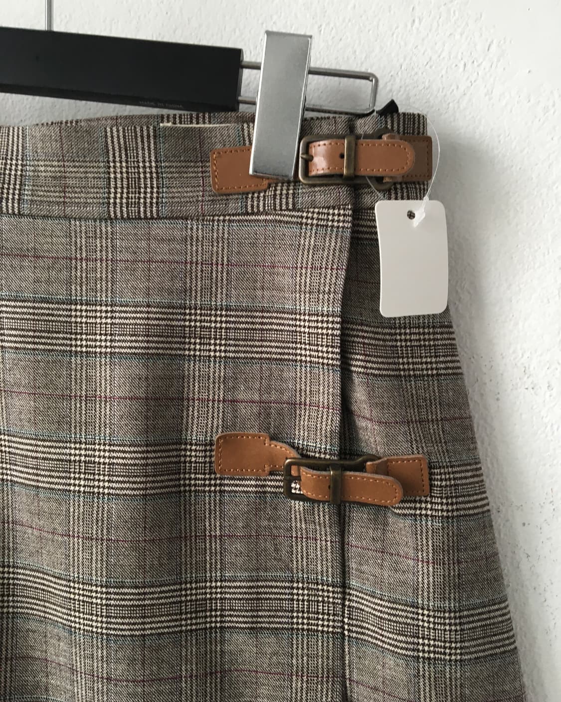 Belted check pattern skirt 상품이미지4
