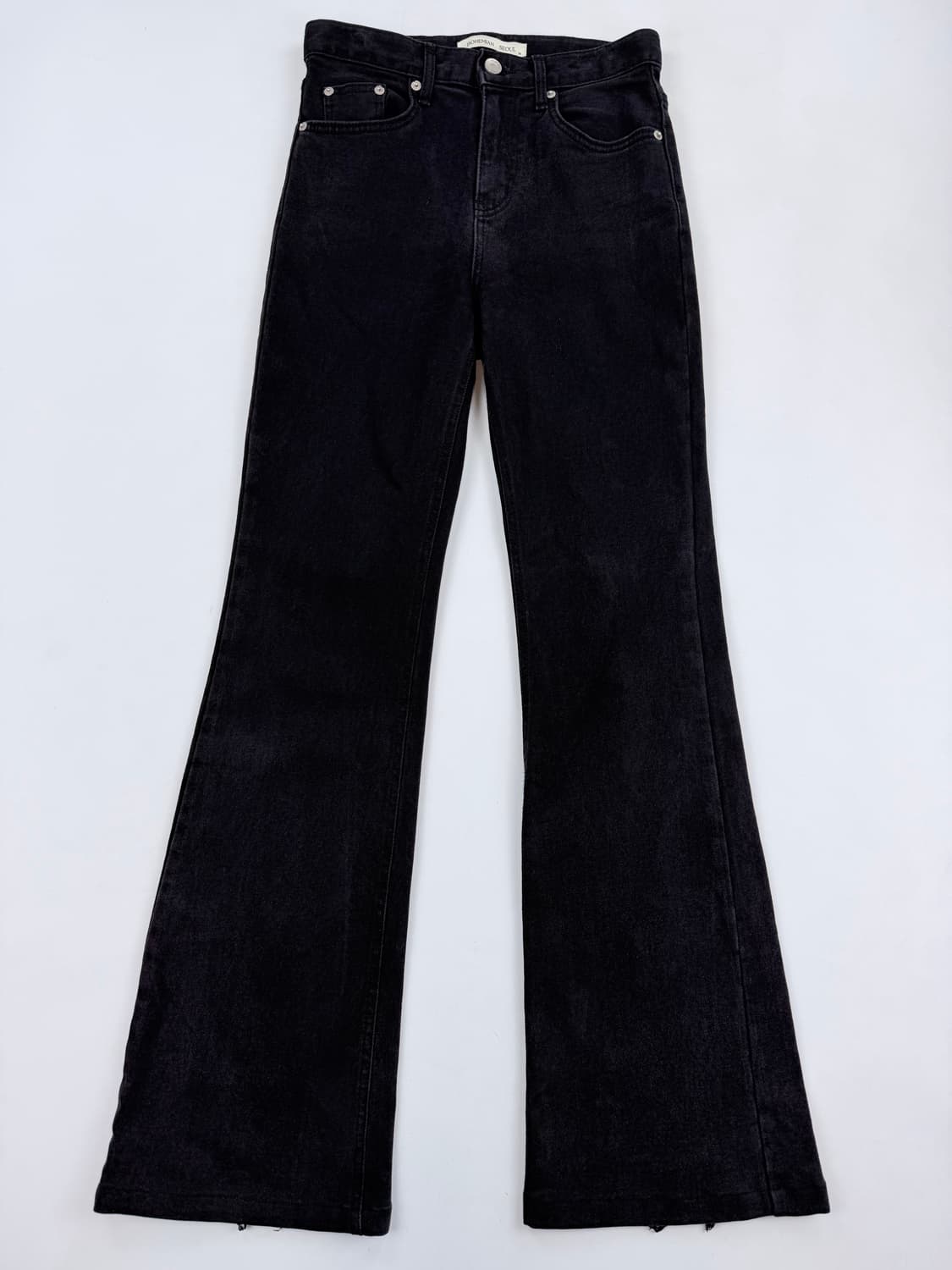 보헤미안서울 블랙 부츠컷 데님 팬츠 상품이미지1