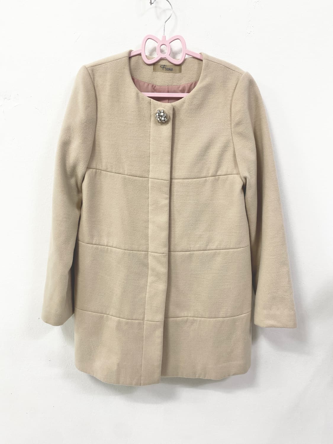 로걀 히메갸루 코리락쿠마 큐빅 베이지 핑크 코트 상품이미지3