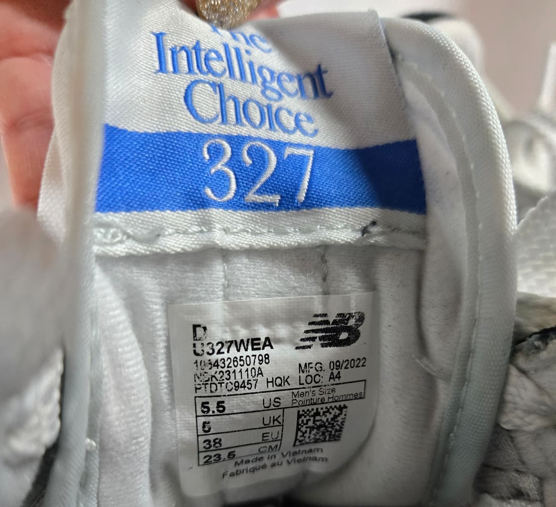 뉴발란스 327 블랙/레드 운동화 235mm 상품이미지5